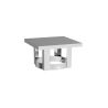 Chapeau anti-pluie carré en inox - Pour tubage flexible