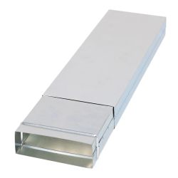 Détail Élément droit 200 x 90 mm "Flachkanal" télescopique 50 à 100 cm 