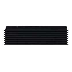Grille d'air Open Air Substeel noire de face - 350 x 100 mm