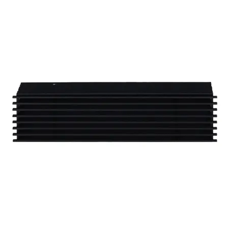 Open Air Substeel air grille, black, front view - 350 x 100 mm