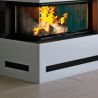 Grille d'air Open Air Substeel noire en situation - 650 x 100 mm