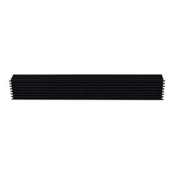 Grille d'air Open Air Substeel noire de face - 650 x 100 mm
