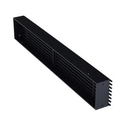 Arrière grille d'air Open Air Substeel noire - 650 x 100 mm