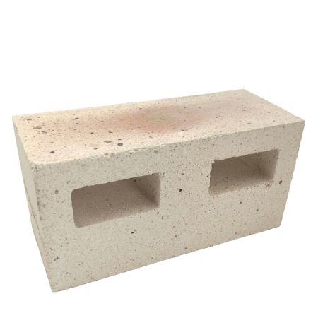 Brique réfractaire 220 x 110 x 90 mm sans injecteur - 2 trous