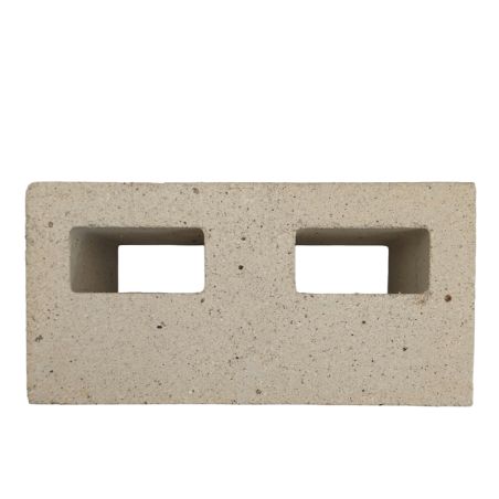 Brique réfractaire 220 x 110 x 90 mm sans injecteur - 2 trous - Face et Arrière