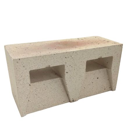 Brique réfractaire 220 x 110 x 90 mm avec injecteurs - 2 trous