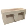 Brique réfractaire 220 x 110 x 90 mm avec injecteurs - 2 trous