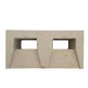 Brique réfractaire 220 x 110 x 90 mm avec injecteurs - 2 trous - Face