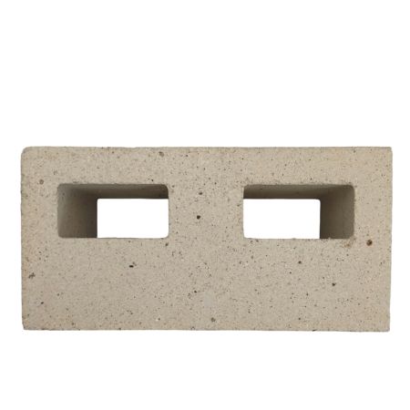 Brique réfractaire 220 x 110 x 90 mm avec injecteurs - 2 trous - Arrière
