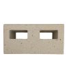 Brique réfractaire 220 x 110 x 90 mm avec injecteurs - 2 trous - Arrière