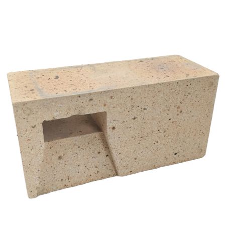 Brique réfractaire 220 x 110 x 90 mm avec injecteur - 1 trou gauche 