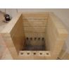 Brique réfractaire 220 x 110 x 90 mm avec injecteurs - 2 trous - Mise en situation