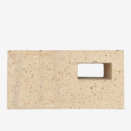 Brique réfractaire 220 x 110 x 90 mm sans injecteur - 1 trou - Arrière